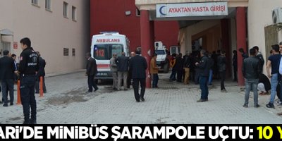 Hakkari'de kaza: 10 yaralı