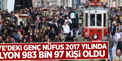Türkiye'deki genç nüfus 2017 yılında 12 milyon 983 bin 97 kişi oldu