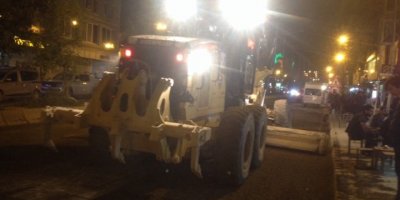 Yüksekova'da kumlama çalışması yapıldı