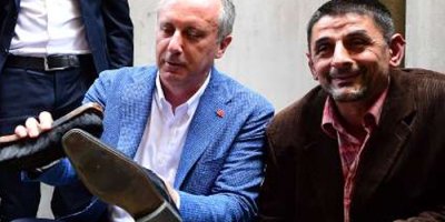 Ayakkabıları, Muharrem İnce boyadı