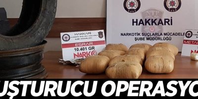 Hakkari'de uyuşturucu operasyonu