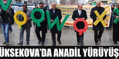 Yüksekova'da Anadil Yürüyüşü