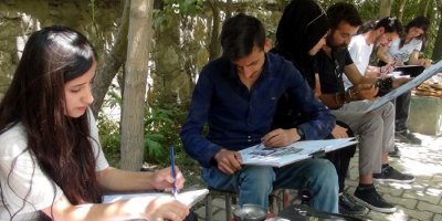 Resim çizerek yeteneklerini geliştiriyorlar