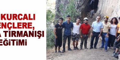 Çukurcalı gençlere, kaya tırmanışı eğitimi
