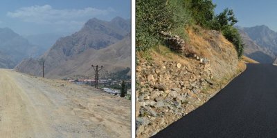 Hakkari'de yollar asfaltlanıyor