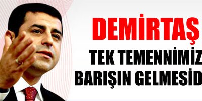 Demirtaş: Tek temennimiz barışın gelmesidir