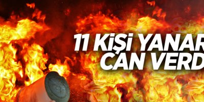 Kamyonla otomobil çarpıştı: 11 kişi yanarak öldü