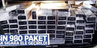 4 bin 980 paket kaçak sigara ele geçirildi