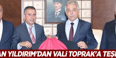 Başkan Yıldırım'dan Vali Toprak'a teşekkür