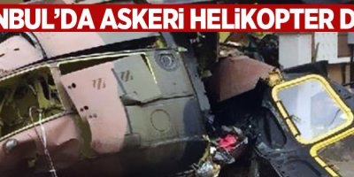 İstanbul'da askeri helikopter düştü
