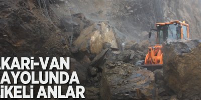 Hakkari-Van karayolunda tehlikeli anlar!