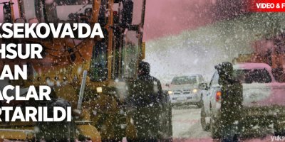 Yüksekova'daki yoğun kar yağışı vatandaşları mahsur bıraktı