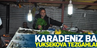 Karadeniz balığı Yüksekova tezgahlarında