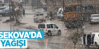 Yüksekova'da kar yağışı