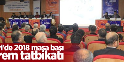 Hakkari’de 2018 masa başı deprem tatbikatı