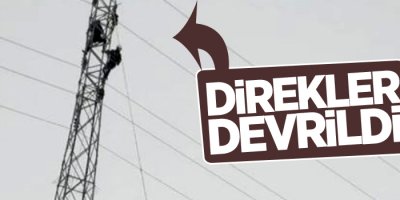 Kar yağışı ile hatlar koptu, direkler devrildi