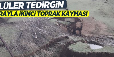 Aynı köyde 1 yıl arayla ikinci toprak kayması