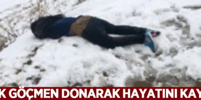 Kaçak göçmen donarak öldü