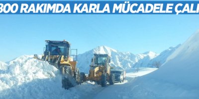 2 bin 800 rakımda karla mücadele çalışması