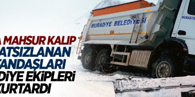 Yolda mahsur kalan ve rahatsızlanan vatandaşları belediye ekipleri kurtardı