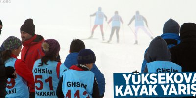 Yüksekova'da kayak yarışması