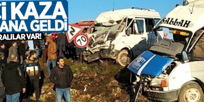 Feci kaza meydana geldi: 2 ölü, 15 yaralı