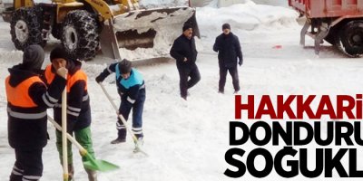 Hakkari’de dondurucu soğuklar