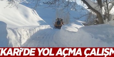 Hakkari'de yol açma çalışması