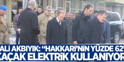 Vali Akbıyık: “Hakkari’nin yüzde 62’si kaçak elektrik kullanıyor”