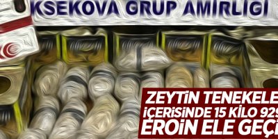 15 kilo 929 gram eroin ele geçirildi