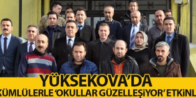 Yüksekova'da yükümlülerle ‘Okullar Güzelleşiyor’ etkinliği