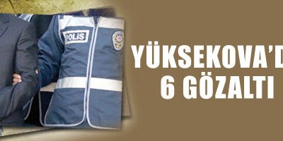 Yüksekovada 6 kişi gözaltına alındı