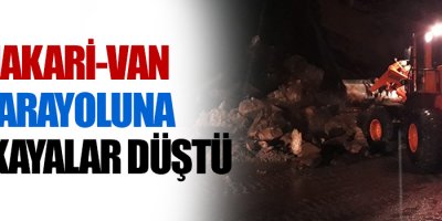 Hakkari-Van karayoluna dev kayalar düştü