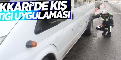 Hakkari’de kış lastiği uygulaması