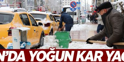 Van’da yoğun kar yağışı