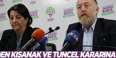 HDP’den Kışanak ve Tuncel kararına tepki