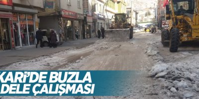 Hakkari’de buzla mücadele çalışması