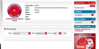 Cumhurbaşkanlığı yalanladı, TFF kayıtları sildi