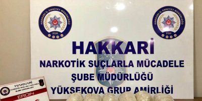 Yüksekova'da 6 kilo 60 gram eroin ele geçirildi