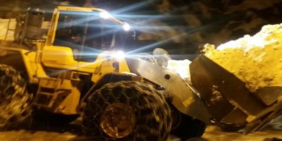 Hakkari'de karla mücadele çalışması