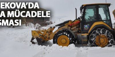 Yüksekova'da karla mücadele çalışması