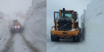 Yüksekova’da Yüksek Kesimlerde Kar Mücadelesi