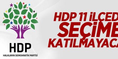 HDP, İstanbul'un 11 ilçesinde seçime katılmayacak
