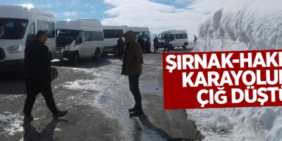 Şırnak-Hakkari karayoluna çığ düştü