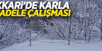 Hakkari’de karla mücadele çalışması