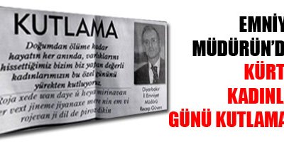 Emniyet'ten Kürtçe kadınlar günü kutlaması