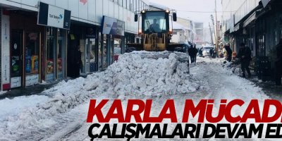 Çaldıran’da karla mücadele çalışması