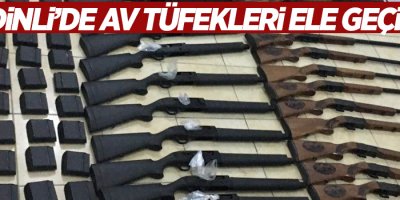 Av tüfekleri ve malzemeleri ele geçirildi