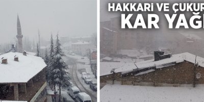 Hakkari ve Çukurca'da kar yağışı