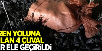 Tren yoluna atılan 4 çuval esrar ele geçirildi